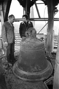 Speeltoren in Monnickendam wordt gerestaureerd beelden in de klokketoren, Bestanddeelnr 928-4227