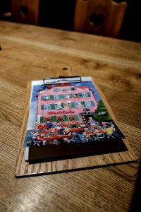 Speisekarte in der Wurstküche in Tübingen 2019