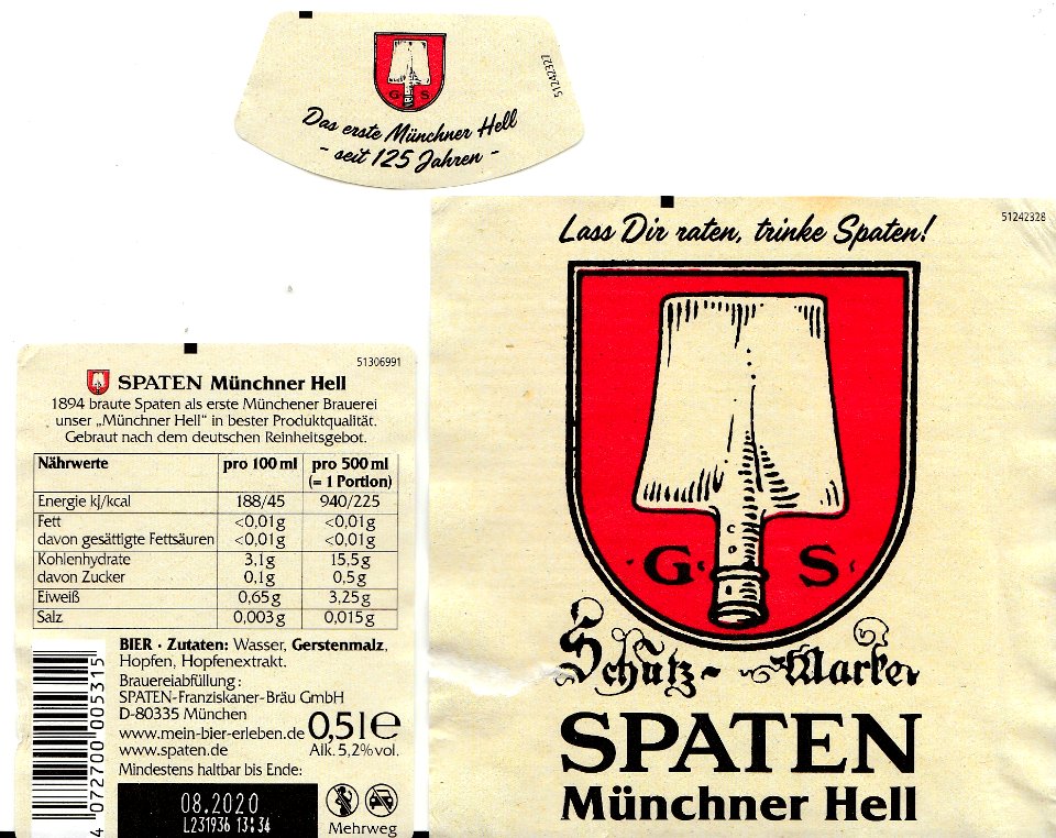 Spaten-Franziskaner-Bräu - Spaten Münchner Hell