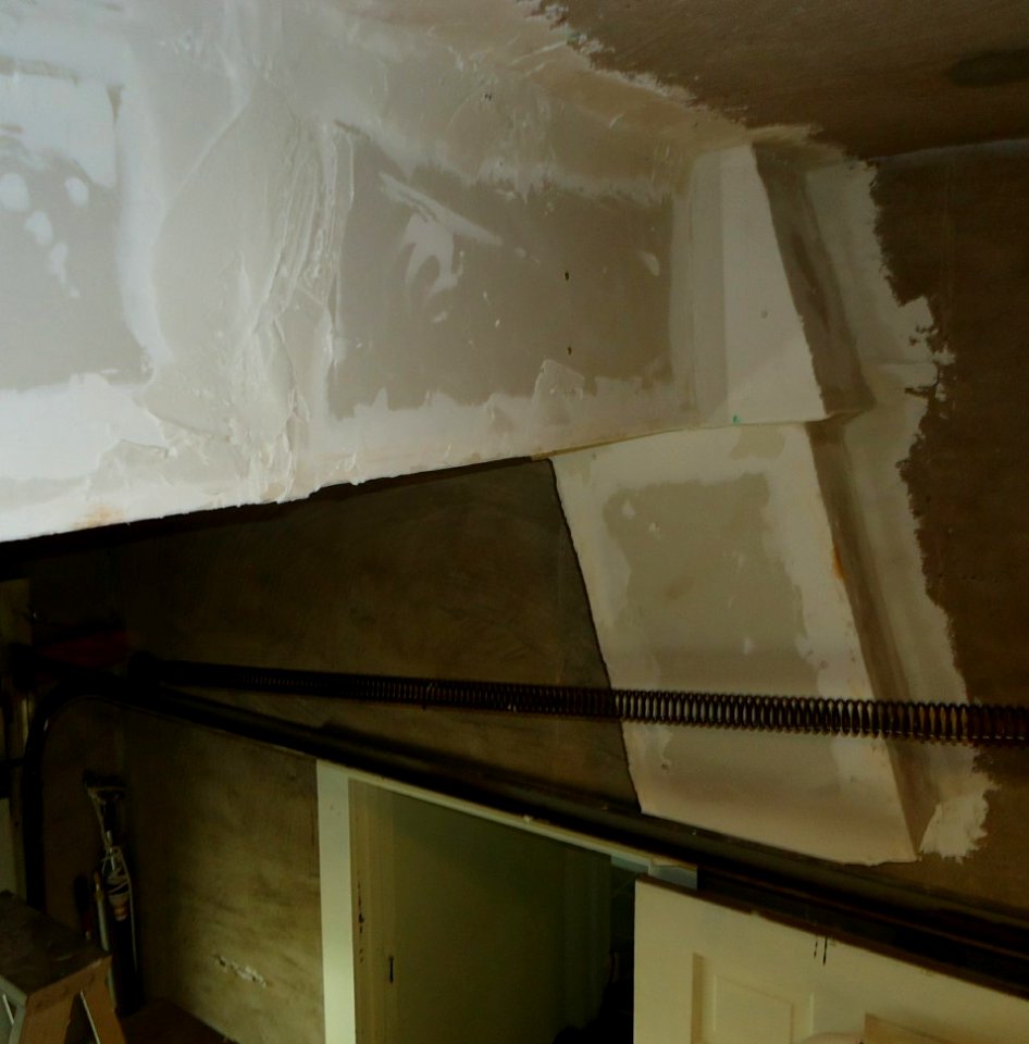 Spackling with tape around all cracks