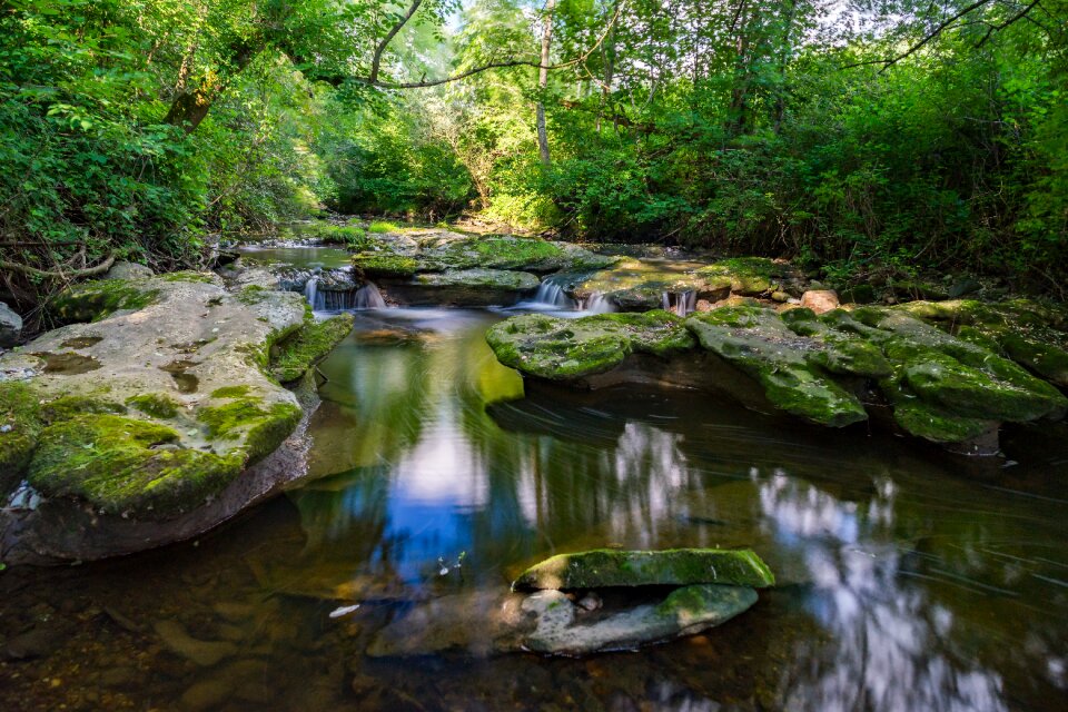 Desktop background watercourse waterfall