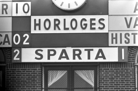Sparta tegen Ajax 2-1, eindstand scorebord 2-1, Bestanddeelnr 920-0597