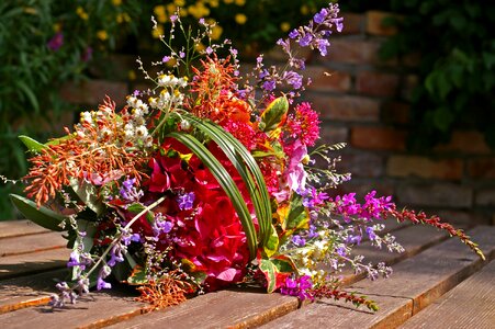 Color strauss bouquet of flowers photo