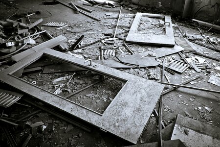 Abandoned industrial building lapsed