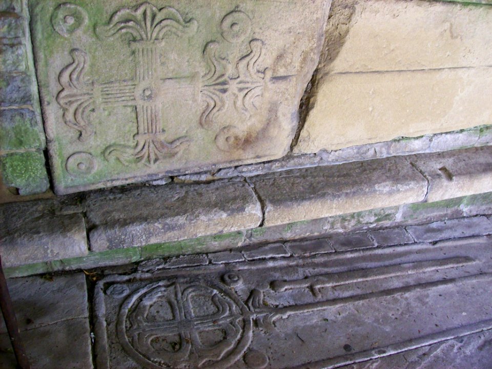 St. John, Chelmorton, reused gravestones