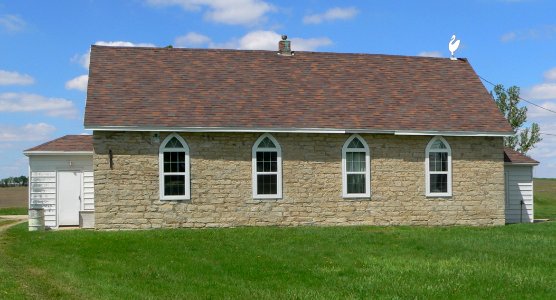 St. John Luth stone church (Nemaha Co) from S 1