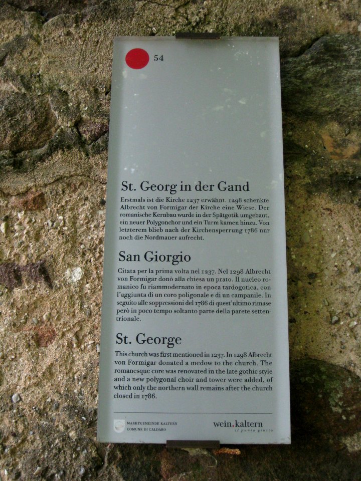 St. Georg in Oberplanitzing Erklärungstafel