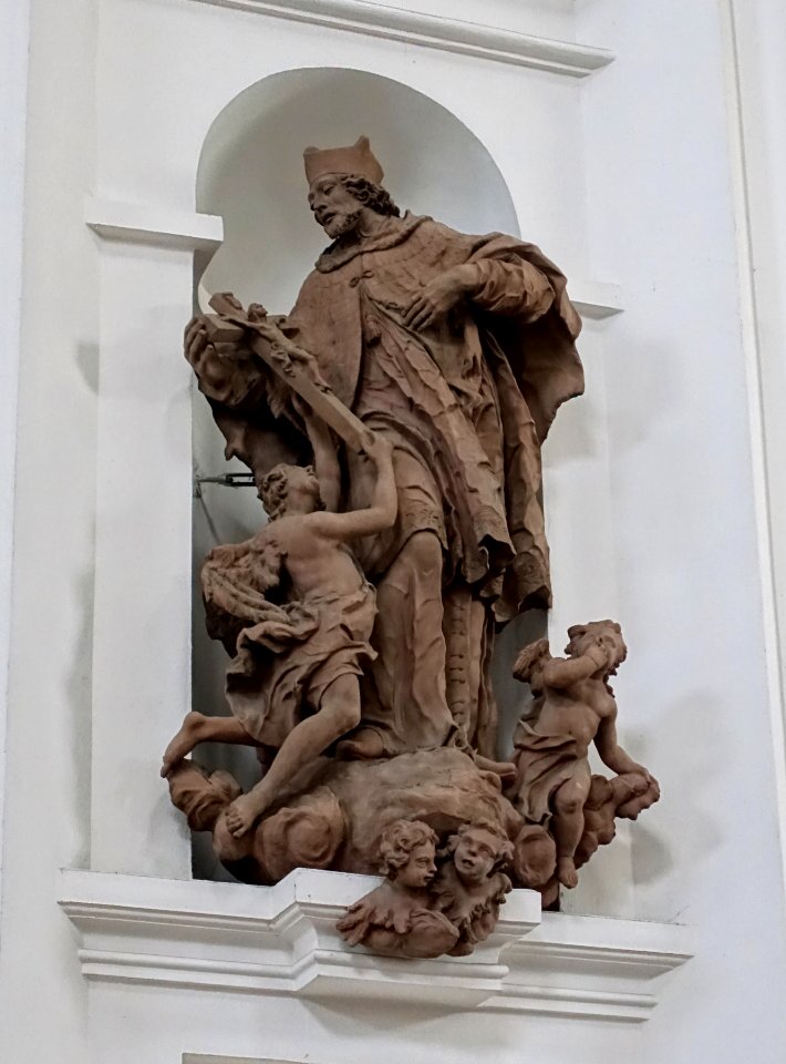 St. John of Nepomuk by Ferdinand Tietz, c. 1745-1746 - Stift Haug - Neumünster - Würzburg, Germany - DSC05254