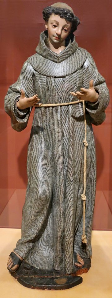 St. Anthony of Padua, Spanish, 1750, wood and polychrome glass, Phoenix Art Museum