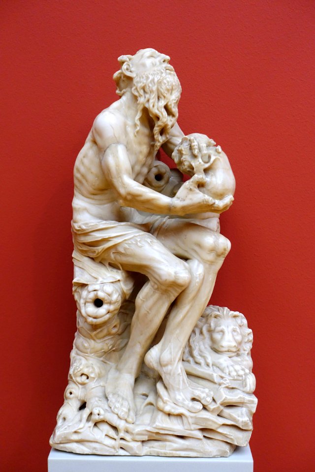 St. Jerome as a Hermit, by Diego de Siloe, Granada, c. 1540, alabaster - Bode-Museum - DSC02957