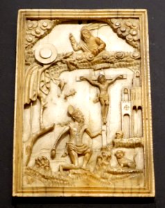 St. Jerome with Christ on Calvary, Sino-Portuguese, 16th-17th century, ivory - Museu do Oriente - Lisbon, Portugal - DSC07034