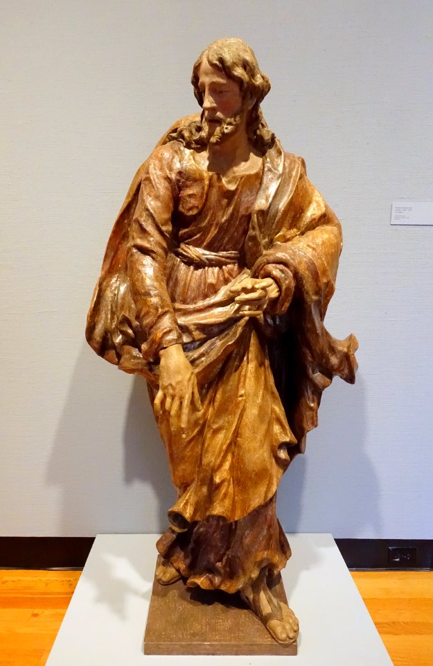 St. Joseph by Thomas Schwanthaler (1634-1707), undated, polychrome wood - Krannert Art Museum, UIUC - DSC06328