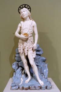 St. John the Baptist by the Della Robbia studio, Florence, c. 1500, glazed baked clay - Bode-Museum - DSC03735