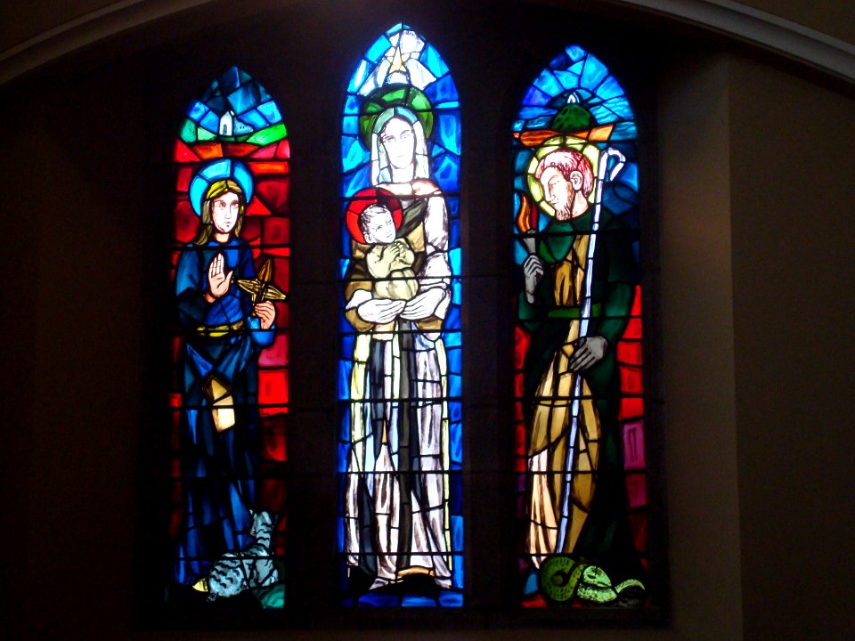 St. John The Baptist, Blackrock, inside West Stained Glass 1
