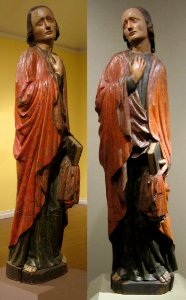 St. John the Evangelist, wood sculpture from France, Avignon School, 15th century, HAA