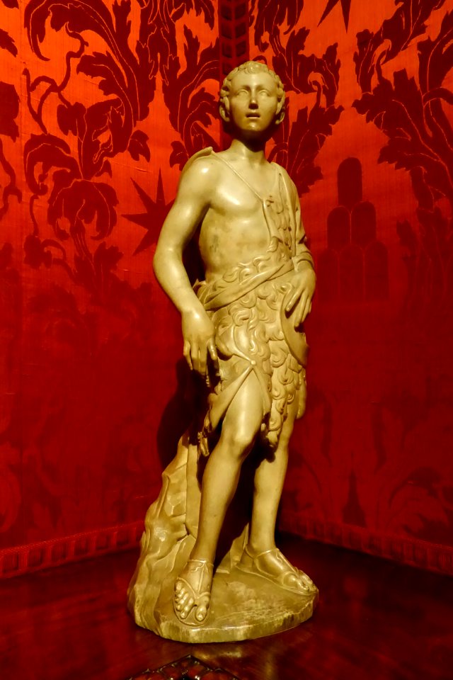 St. John the Baptist by Giovanfrancesco Rustici, Italy, Florence, c. 1515, marble - Morgan Library & Museum - New York City - DSC06542