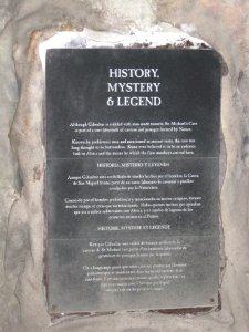 St. Michael's Cave, plaque, Gibraltar