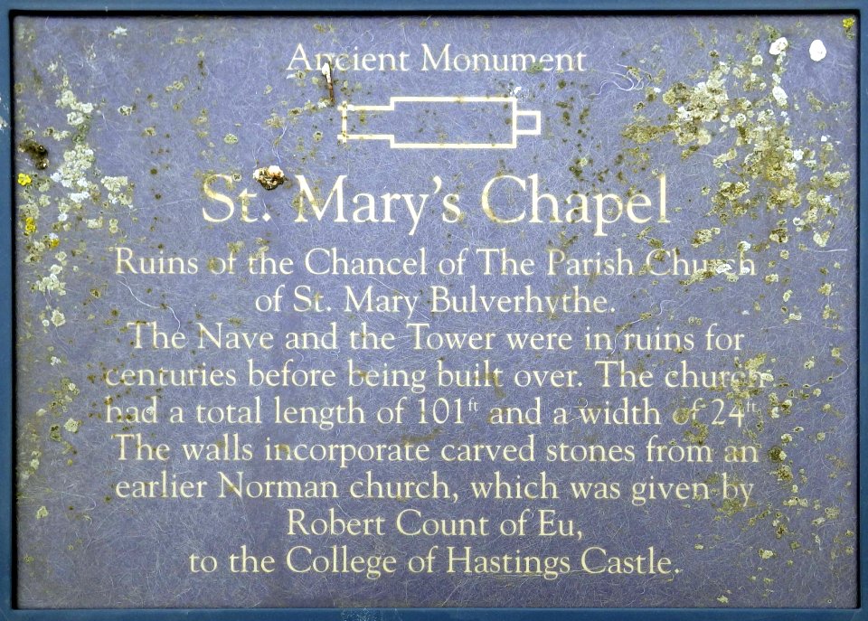 St. Mary's Chapel Information Board, Bulverhythe