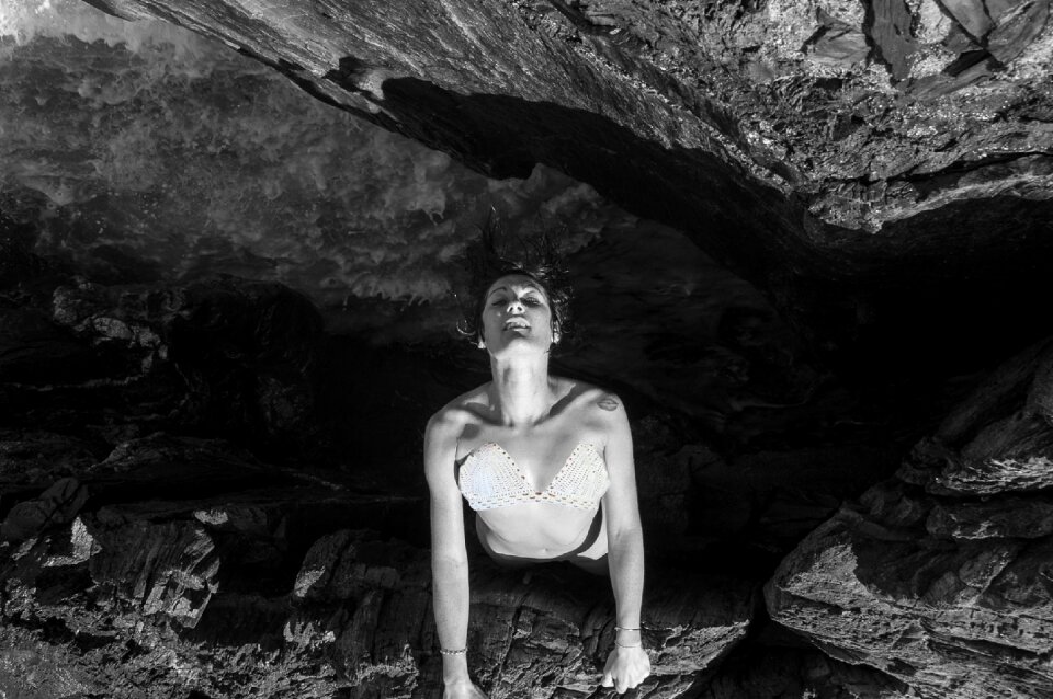 Black and white vertigo rock
