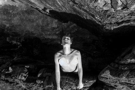 Black and white vertigo rock