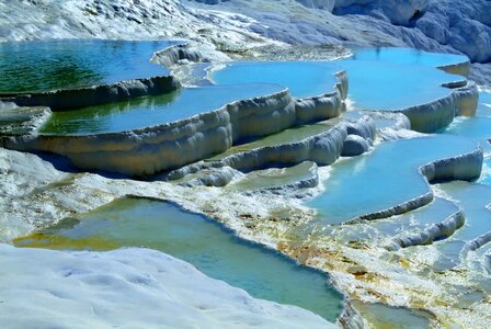 Travertine geology turkey photo