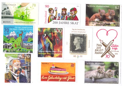 Postage stamps collect deutsche post
