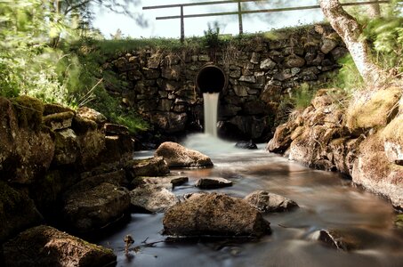 Nature stream water courses