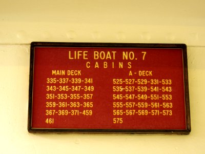 SS Rotterdam, foto Life Boat bord
