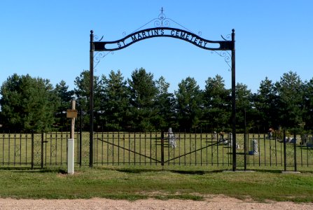 St. Martin Cemetery (Clay Co, NE) gate English