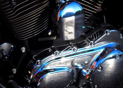 Chrome powerful motor photo