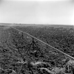 Sproei-installatie op de akkers van kibboets Kiwath Brenner, Bestanddeelnr 255-0611