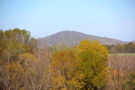 Sproull Mountain seen from Mound A, April 2017