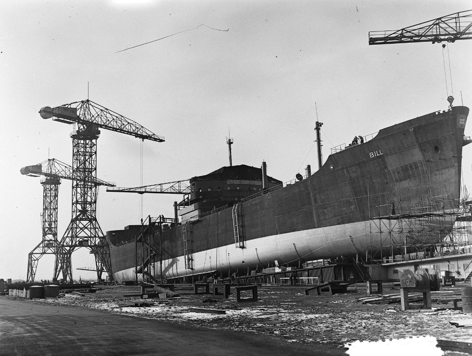 Ss. Bill op helling bij NDSM Amsterdam, Bestanddeelnr 904-9444