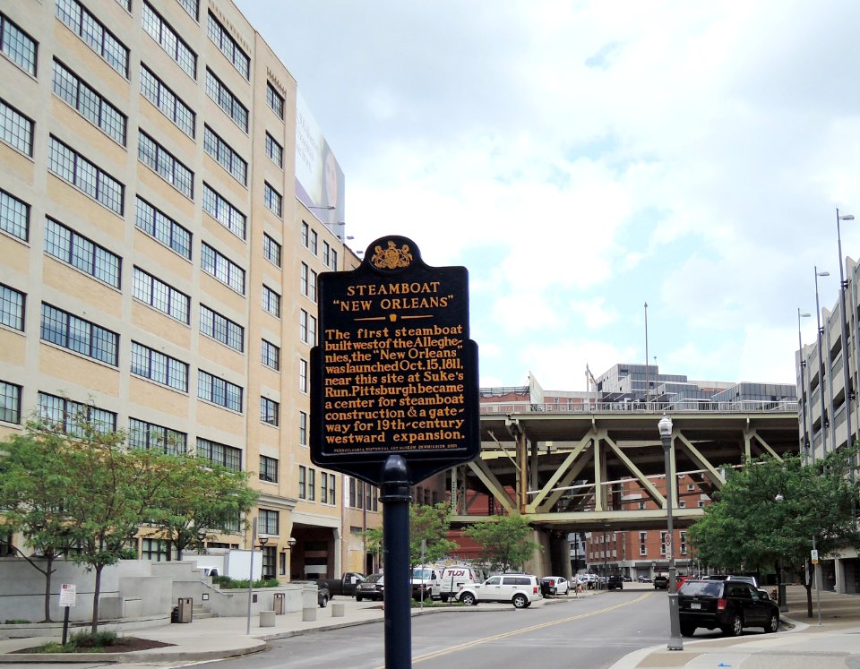 SS New Orleans marker & Liberty Bridge Pittsb jeh