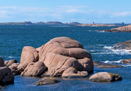 Stångehuvud red granite cliffs 12 photo