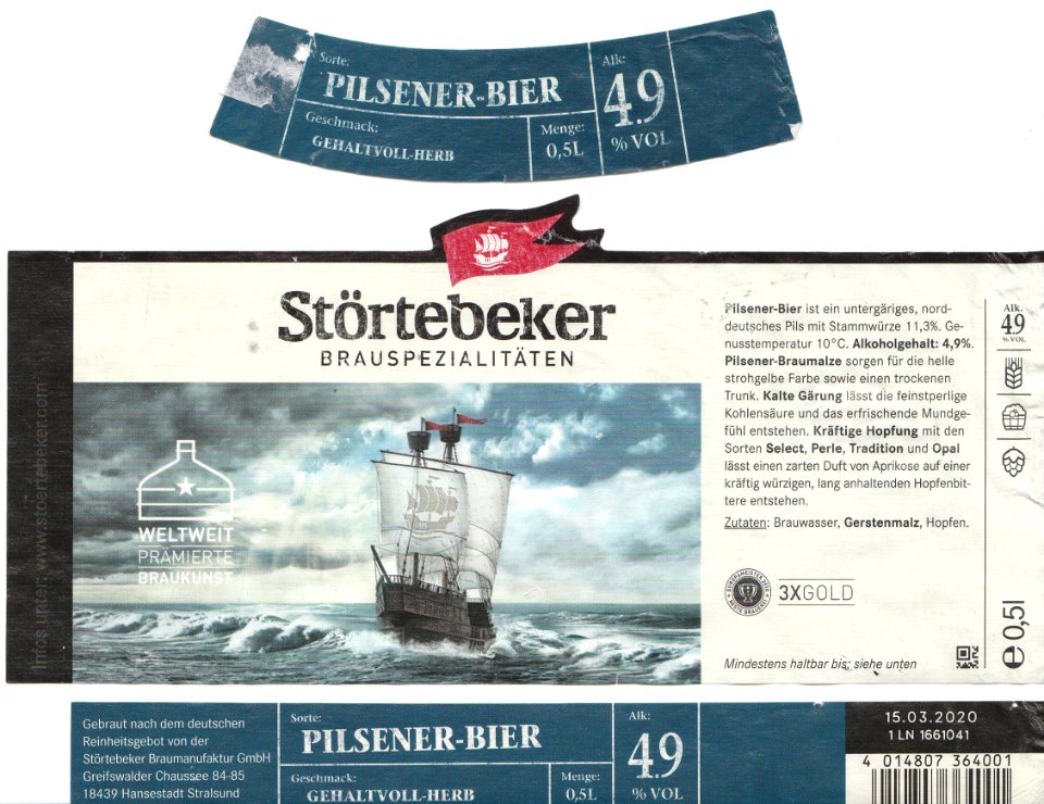 Störtebeker Braumanufaktur GmbH - Pilsener-Bier