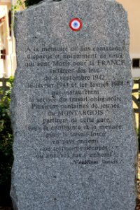 Stèle Victimes STO Montargis 2