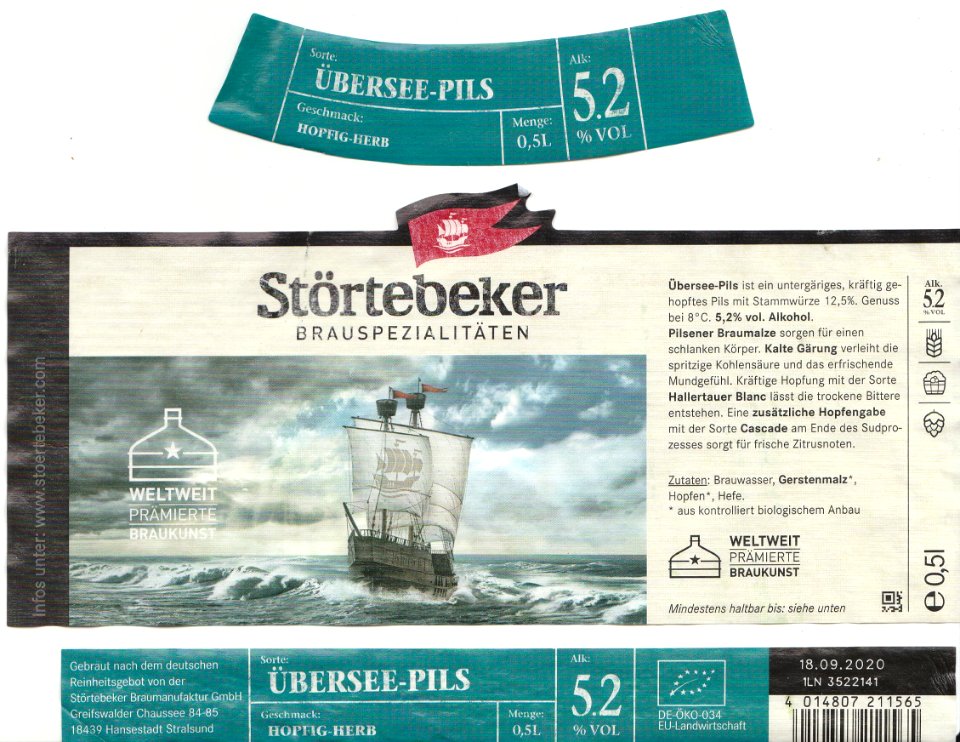 Störtebeker Braumanufaktur - Übersee-Pils
