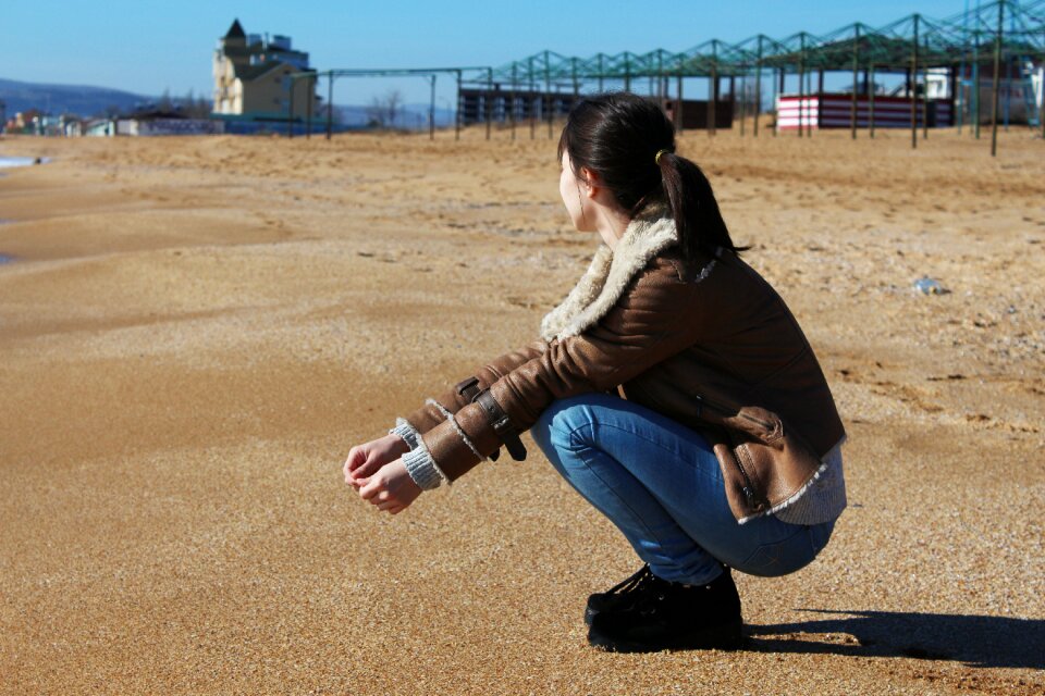 Girl sand sun
