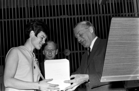 Sportman en Sportvrouw van het jaar 67 . Stien Kaiser en Dick van Rijn, Bestanddeelnr 920-9773