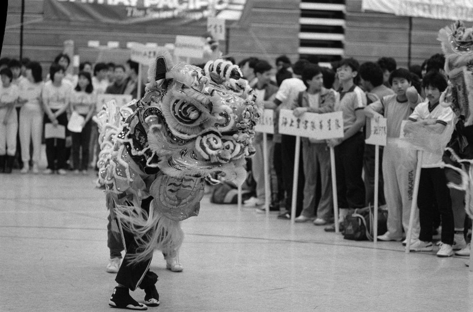 Sportmanifestatie voor Chinezen in Sporthallen Zuid in Amsterdam (openingsceremo, Bestanddeelnr 933-7895
