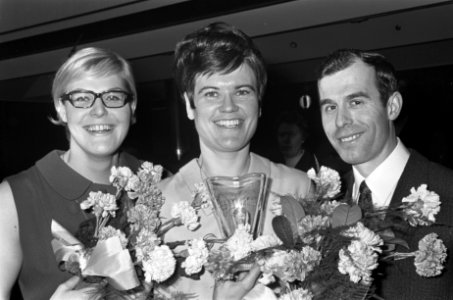 Sportman en Sportvrouw van het jaar 67 Vlnr. Ada Kok (2), Stien Kaiser (1) ,Co…, Bestanddeelnr 920-9772
