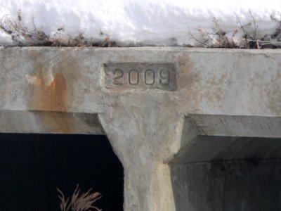Spring Creek bridge (Clay County, SD) W side date 1