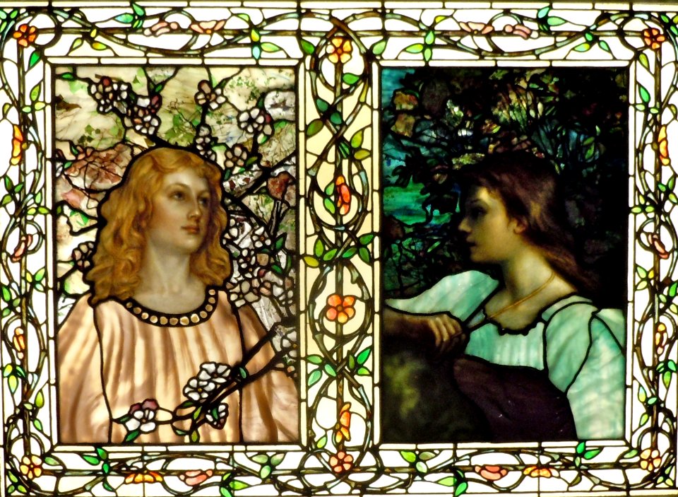 Spring and Autumn Emmet 1892 Tiffany Glass