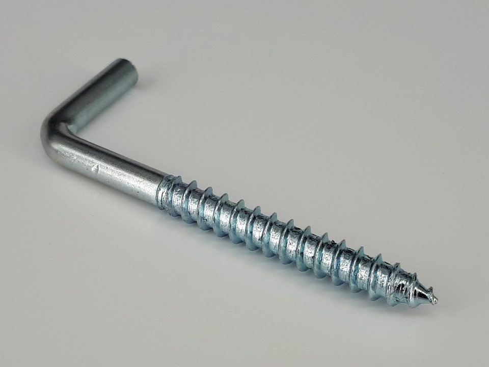 Square bend screw hook - 59 x 22 mm
