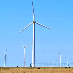 Modern windmill north texas blue