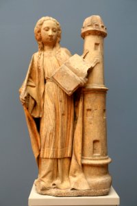 St. Barbara by Claus de Werve, Dijon, c. 1430, limestone - Bode-Museum - DSC03215