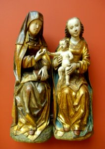 St. Anne with the Virgin and the Christ Child, by the Meister der von Carbenschen, c. 1520, oak - Bode-Museum - DSC03172