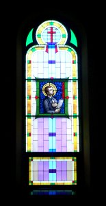 St. Anthony church (Cedar Rapids, Nebraska) W window 3 from front
