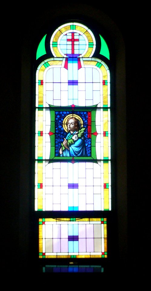 St. Anthony church (Cedar Rapids, Nebraska) E window 3 from front
